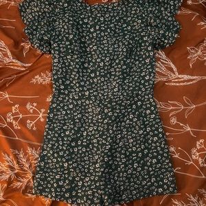 Green romper with cutout back